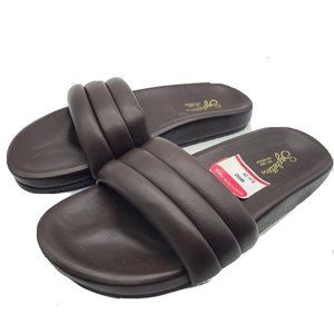 Women's Seychelles Low Key Classic Slide Sandal Brown Leather Size 6 new